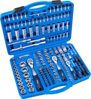 🚗 KFZ & Werkstatt – Condor Werkzeug 1171 | Socket Spanner Set | 191 Pieces | 1/4 Inch + 3/8 Inch + 1/2 Inch | Hexagonal 4-32 mm | Ratchet Wrench Set Fully Equipped Ratchet Box for Workshop and DIY Enthusiasts