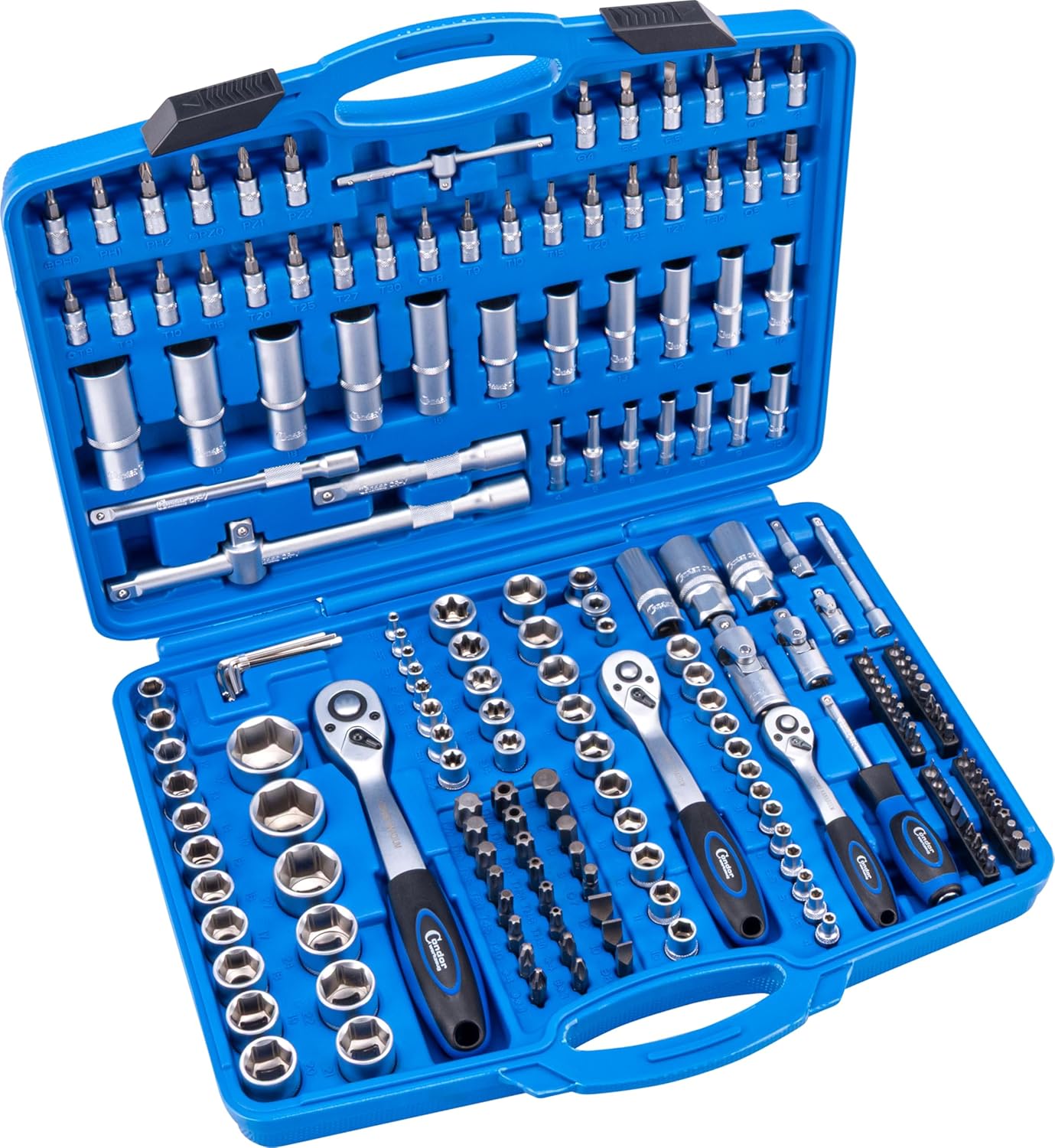 🚗 KFZ & Werkstatt – Condor Werkzeug 1171 | Socket Spanner Set | 191 Pieces | 1/4 Inch + 3/8 Inch + 1/2 Inch | Hexagonal 4-32 mm | Ratchet Wrench Set Fully Equipped Ratchet Box for Workshop and DIY Enthusiasts