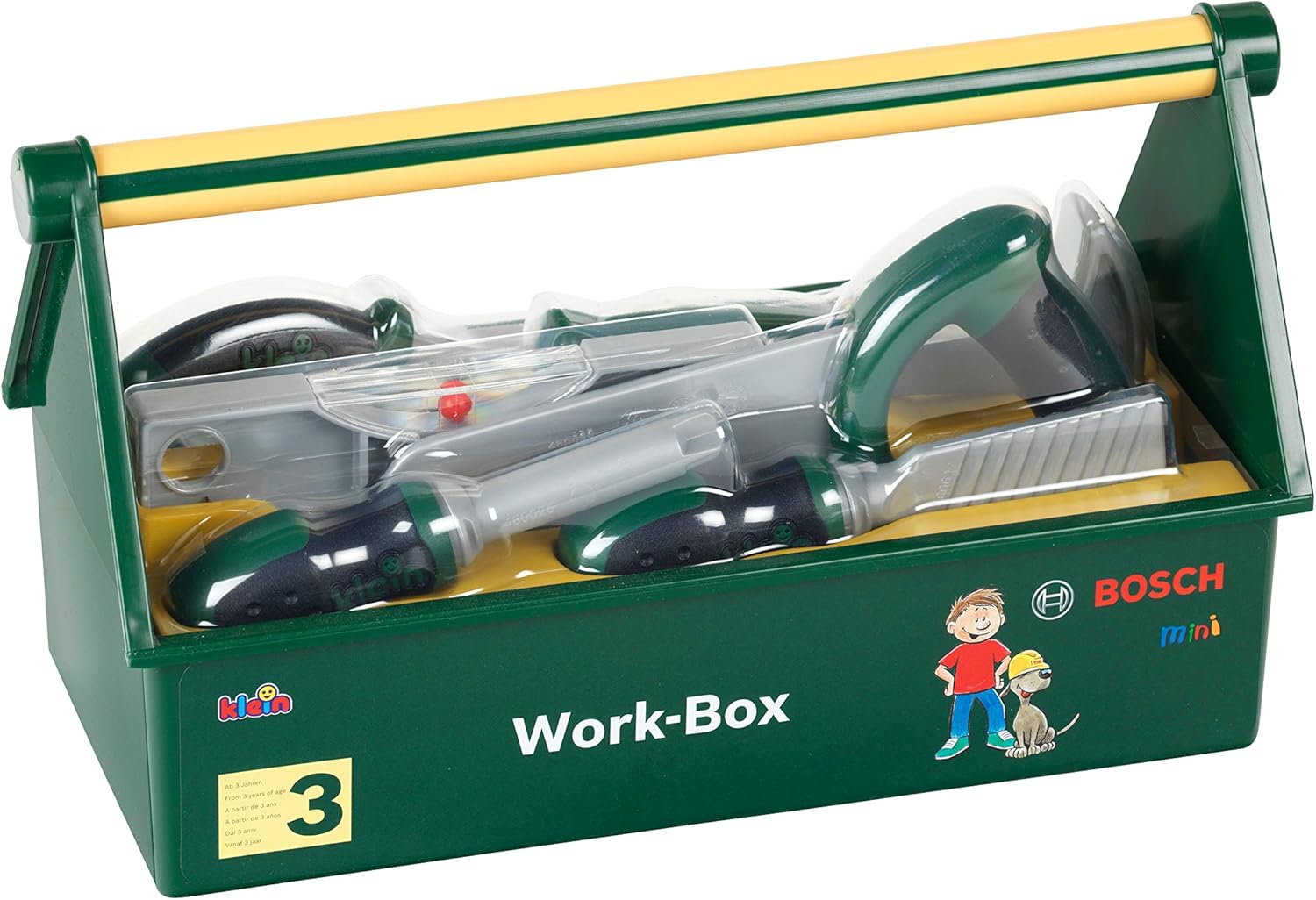 ⚒️ Bau & Montage – Theo Klein 8573 Werkzeugkasten | 7-teiliges Werkzeugset | Stabile Box mit praktischem Tragegriff | Abmessungen: 30,25 cm x 14 cm x 17,25 cm | Spielzeug für Kinder ab 3 Jahren – Bild 6
