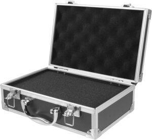 ⚡ Elektro & Technik – Ipetboom Aluminiumlegierung Kleiner Werkzeugkoffer mit Schwammfutter Abschließbar Tragbare Aufbewahrungsbox für Elektriker Reise und Zubehör 255X165X95 CM