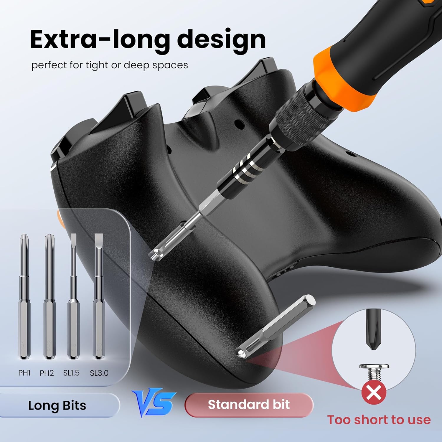 🔥 Angebote & Aktionen – JOREST 152 in 1 Precision Mechanic Screwdriver Set, Christmas Gifts for Men, Mini Tool Set with Torx Triwing Bits, Repair Kit for Macbook, Laptop, PC, RC, PS5, Switch, Xbox, iPhone – Bild 7