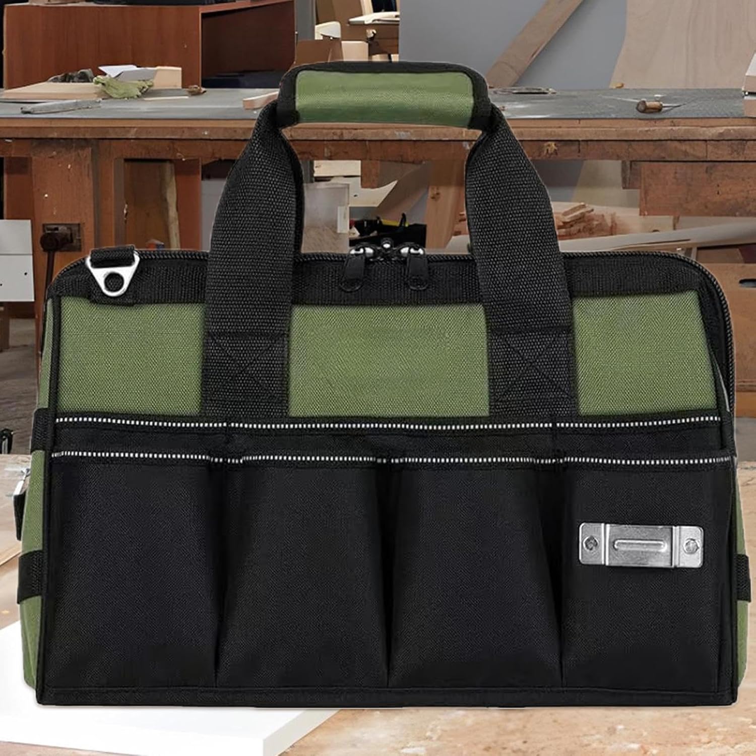 ⚡ Elektro & Technik – Werkzeugtasche für Elektriker, robuster Werkzeugkoffer mit mehreren Taschen, multifunktionale breite Öffnung, Werkzeugkoffer mit Griff für Reisearbeiten – Bild 3