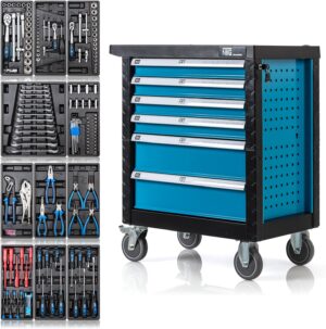 🚗 KFZ & Werkstatt – Tool trolley trolley tool box tool chest and Tools 220 pieces