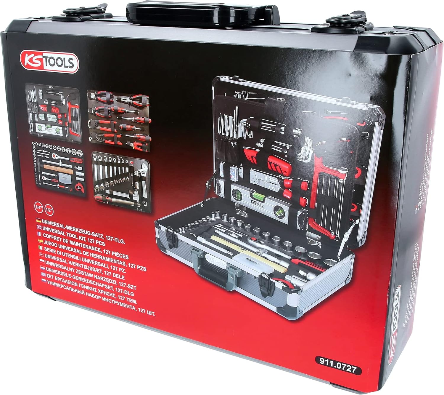 🚗 KFZ & Werkstatt – KS Tools 911.0727 Superlock Uni Tool Kit, 127 Pieces, 1/4-Inch+1/2-Inch – Bild 4