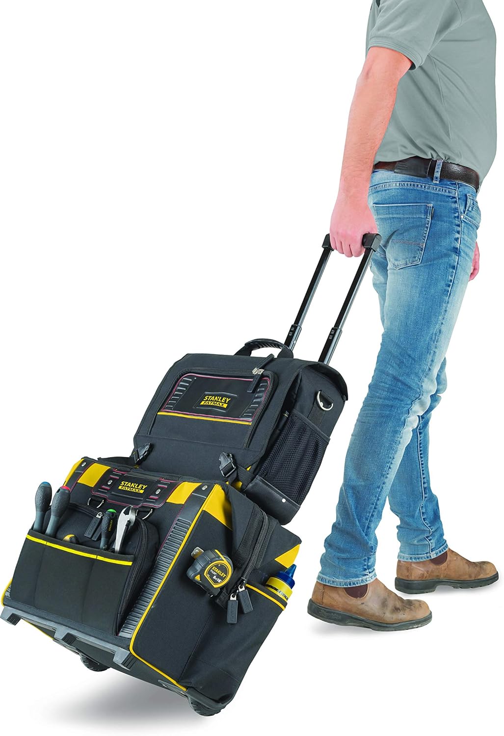 ⚡ Elektro & Technik – Stanley FatMax Werkzeugkasten (mit leichtgängigen Rollen, robust, große Öffnung, Teleskopgriff, Maße: 50 x 36 x 41 cm), FMST1-80148 – Bild 9
