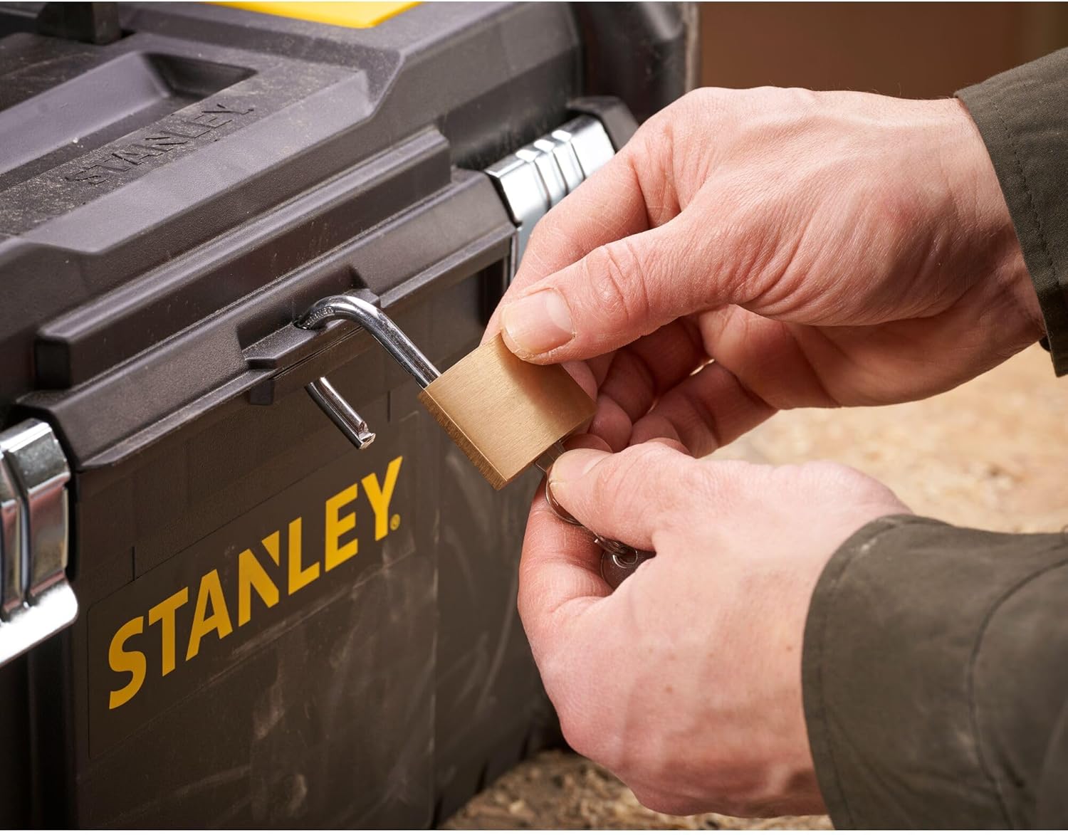 ⚒️ Bau & Montage – Stanley STST1-75521 Essential 19-Zoll-Werkzeugkasten mit Metallverschlüssen, Schwarz/Gelb, Zoll – Bild 7