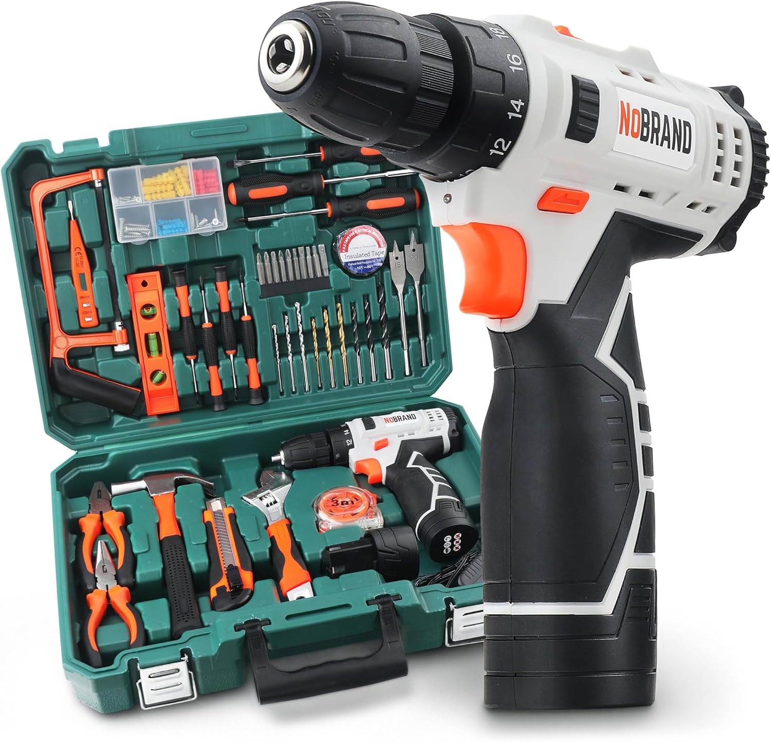 🔥 Angebote & Aktionen – Hi-Spec Tool Box with 12 V Cordless Screwdriver, 2 Batteries Included, Drill Set and a Variety of Tools in a Practical Tool Box