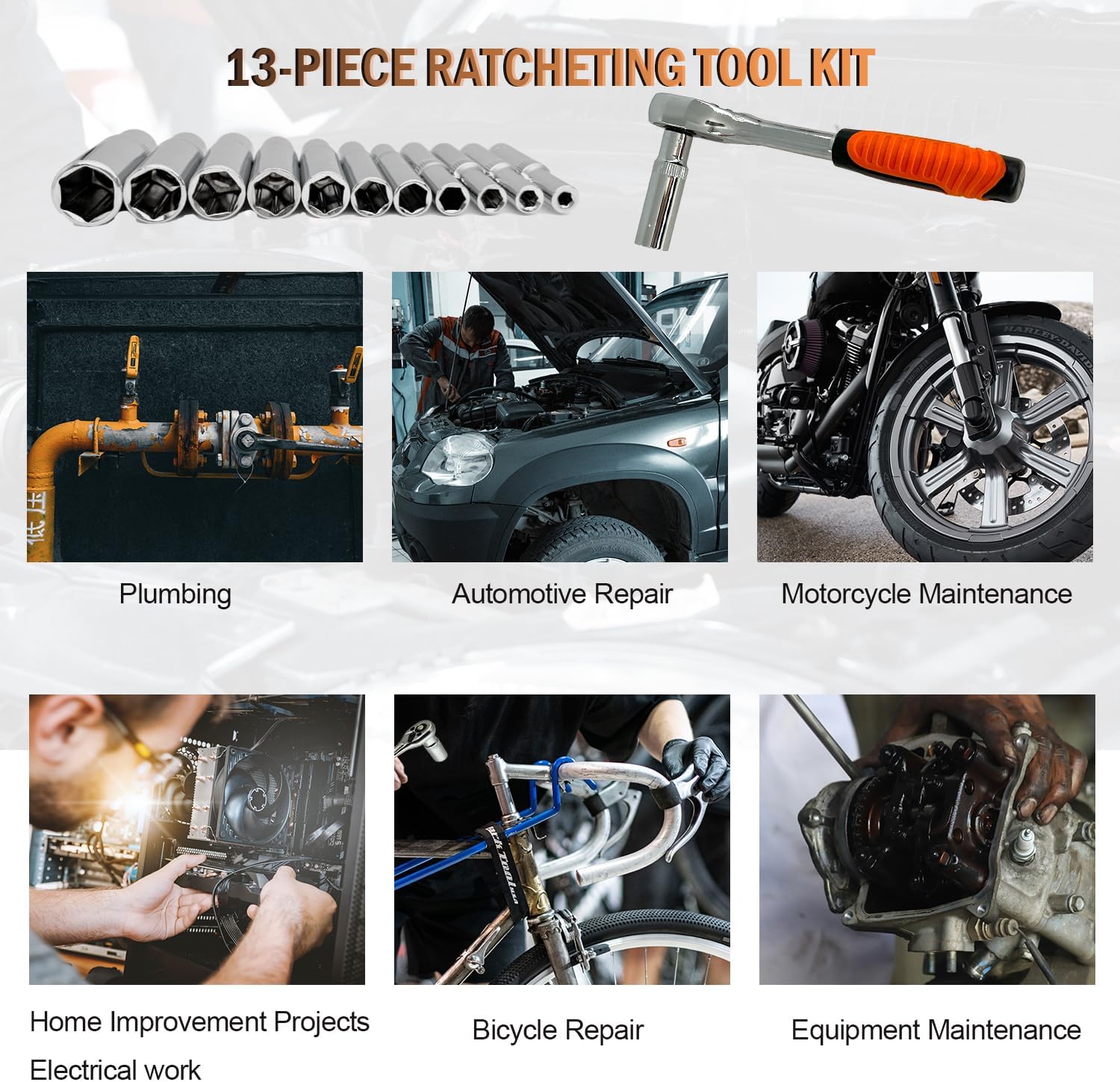 🚗 KFZ & Werkstatt – 1/4 Inch Professional Ratchet Set, Socket Spanner Set 1/4, Small Ratchet with 24 Teeth Precision Mechanics & Cr-V Bits, Complete Set with Quick Release, Extension, Organiser, Ratchet Wrench – Bild 7