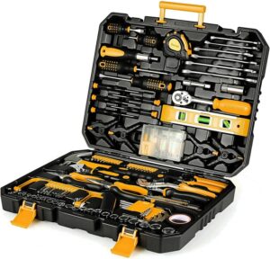 ⚒️ Bau & Montage – TLGREEN 198-teiliger, gefüllter Werkzeugkasten, Haushaltswerkzeug-Set mit Ratsche, Steckschlüssel-Set, Schraubendreher, Universal-Werkzeug-Sets