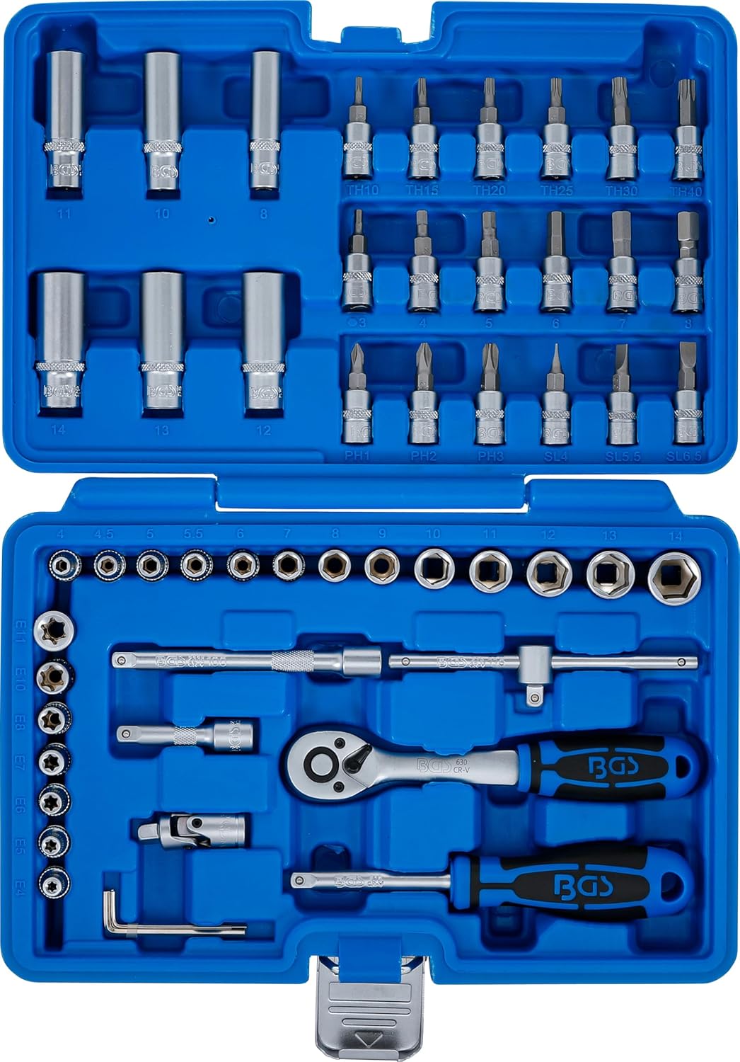 🚗 KFZ & Werkstatt – 52 Pcs. Socket Wrench Set 6,3 (1/4 ) – Bild 4