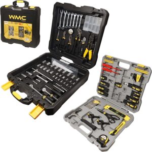 🔥 Angebote & Aktionen – WMC TOOLS 400 Piece Professional Tool Set - 2-in-1 Tool Box with Rolling Case, 2 Separate Cases, Screwdrivers, Pliers, Sockets, Bits & Hammer for DIY, Car, Garage & Workshop