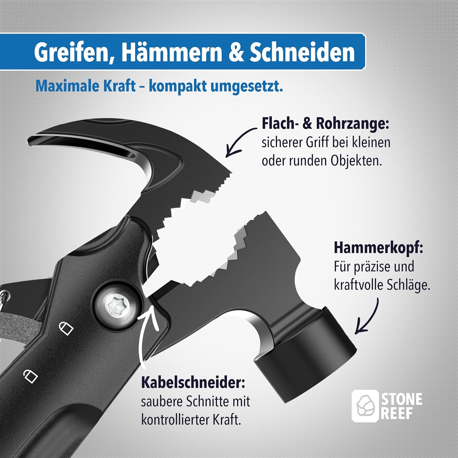 ⚡ Elektro & Technik – Multitool – 12-in-1-Multitool mit Edelstahlzange, Schraubendreher, Messer und Säge – perfekt für Camping, Outdoor und Basteln – Geschenk für Männer – Bild 6