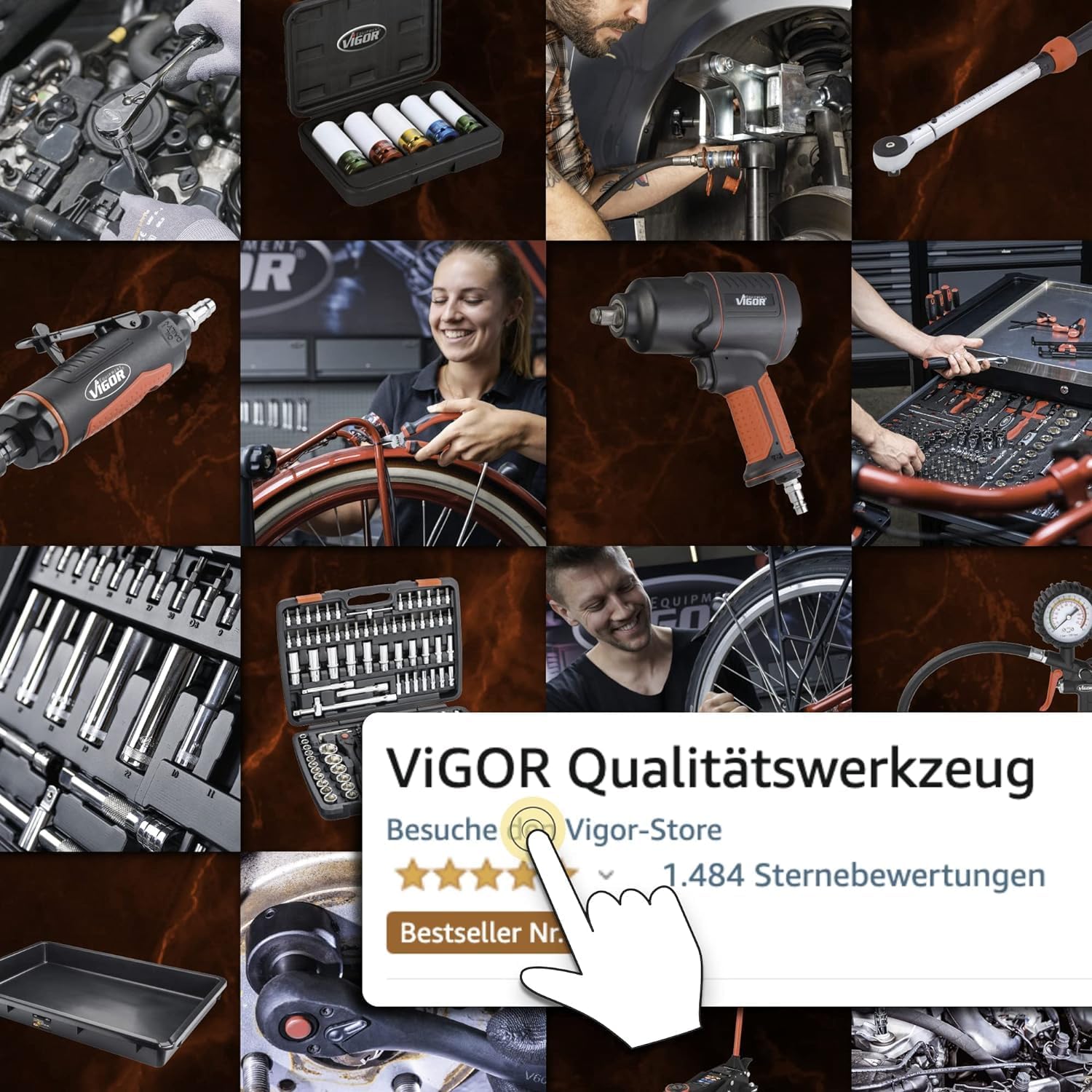 🚗 KFZ & Werkstatt – Vigor Socket Spanner Set (172 Pieces, incl. Reversible ratchet, extensions, various socket wrenches and bits) V2461N – Bild 7