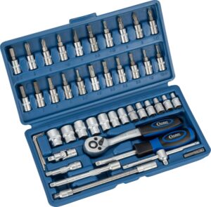 🚗 KFZ & Werkstatt – Condor Tool 1046 | Socket Spanner Set | 46 Pieces | 1/4 Inch | Hexagonal 4-14 mm | Ratchet Set Nut Box with Ratchet Professional Tool for Workshop and DIY Enthusiasts