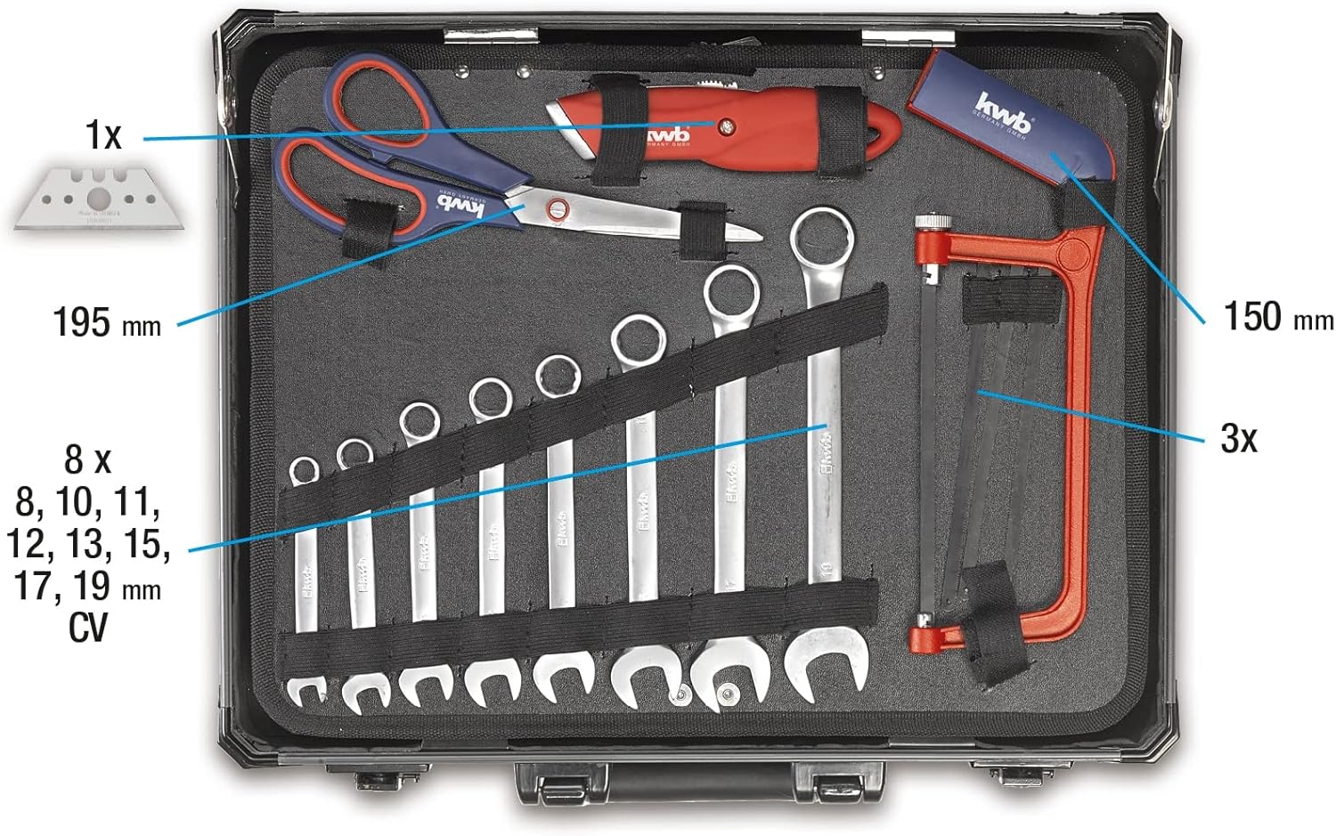 🔥 Angebote & Aktionen – kwb 370780 Toolbox (Ideal For Ambitious Domestic Use, in a Sturdy Aluminium Case), 370760 – Bild 3