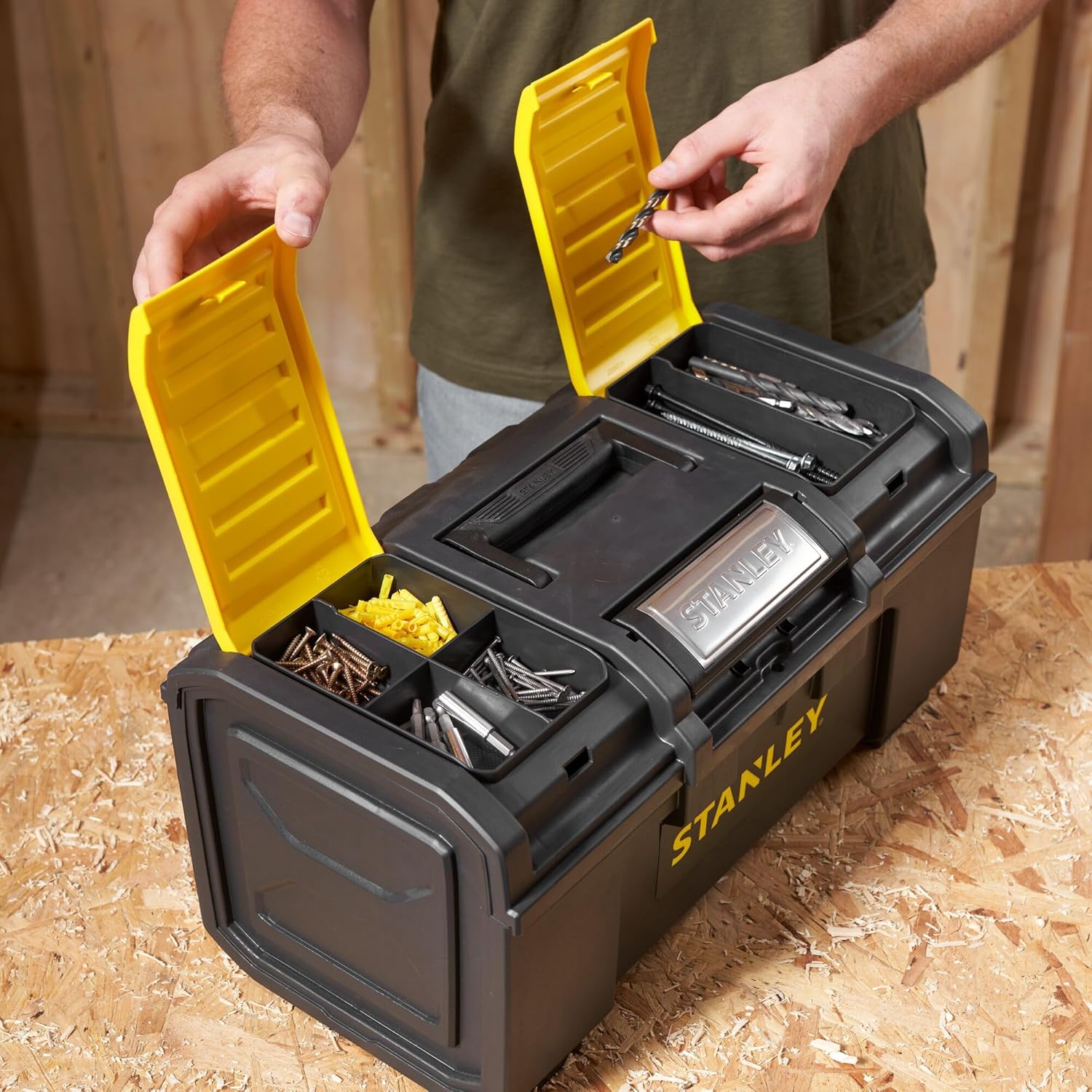 ⚒️ Bau & Montage – Stanley 179217 19-Zoll-One-Touch-Werkzeugkasten zum Selbermachen – Bild 5