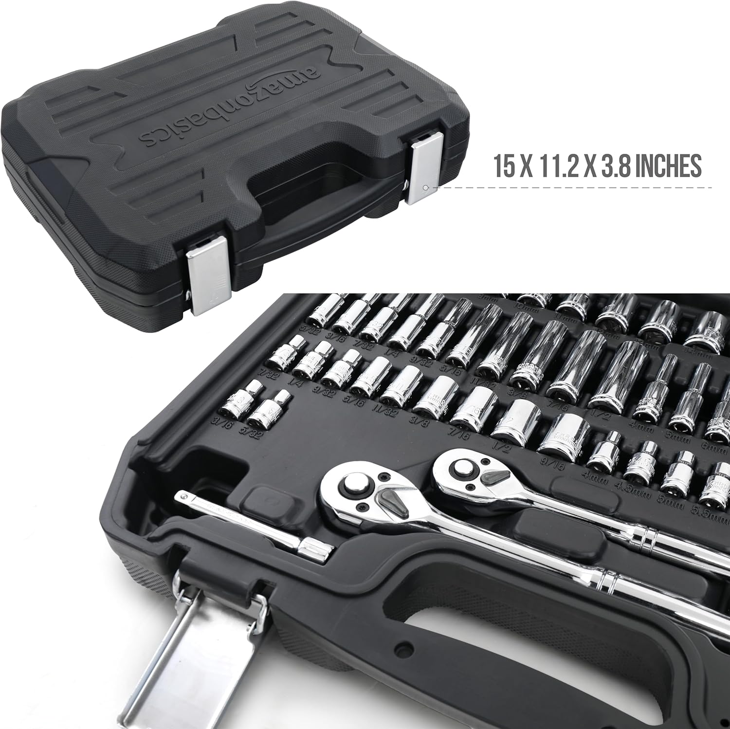 🚗 KFZ & Werkstatt – Amazon Basics Socket Set (123 Pieces) – Bild 4
