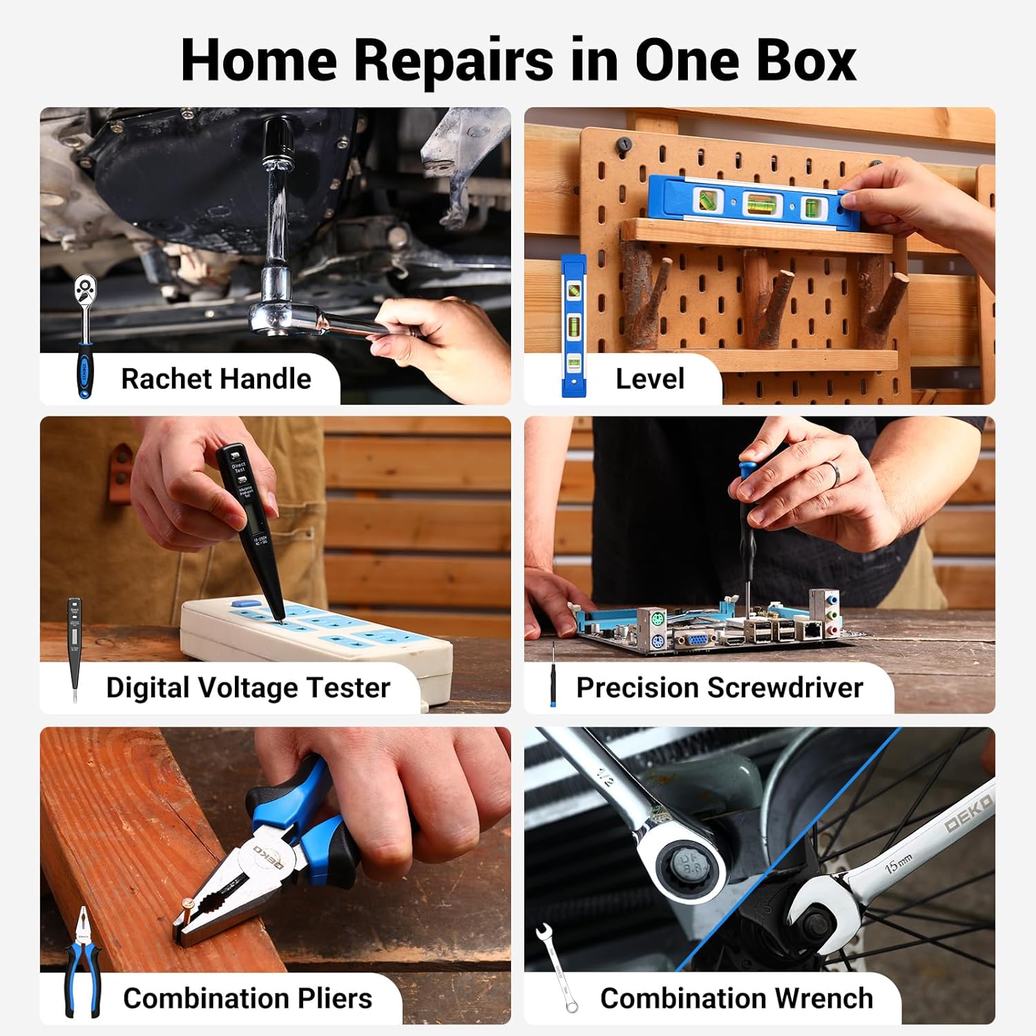 🚗 KFZ & Werkstatt – 238-Piece Filled Tool Box: DEKO Tool Set with 12V Cordless Drill, Drawer Tool Box (Easy Access), for Men/Women - Home Repairs, Vehicle Maintenance, DIY – Bild 4