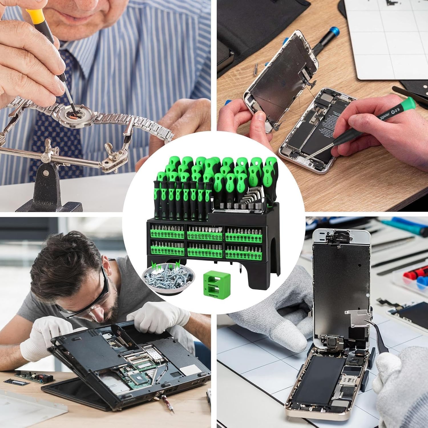 ⚡ Elektro & Technik – Schraubendreher-Set, tragbar, stark, magnetisch, Schraubendreher-Werkzeug-Set – für Reparaturen zu Hause, industrielle Fertigung, elektrische Installationen, Reparatur, Ingenieure, Maschinenwartung – Bild 4