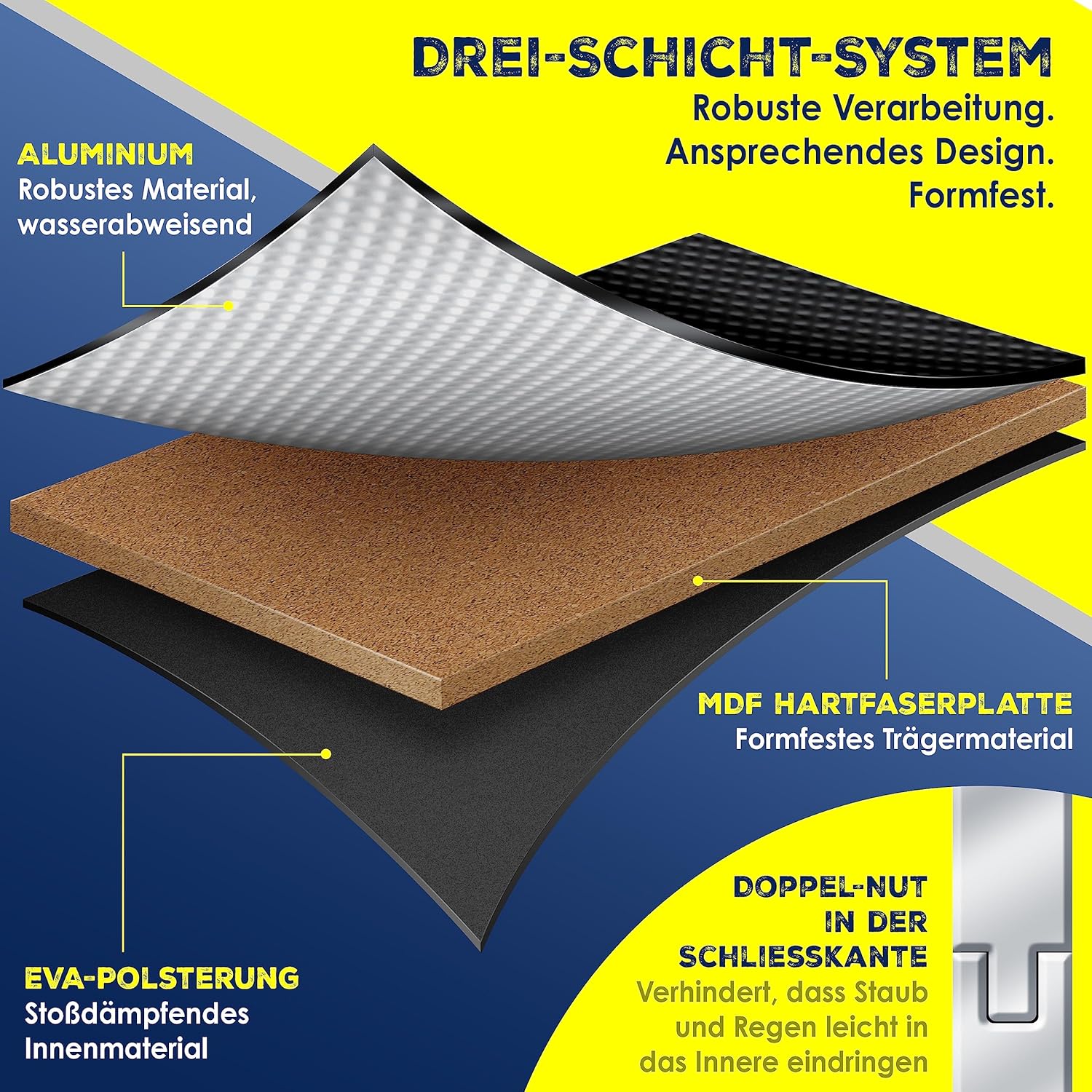 ⚡ Elektro & Technik – Masko® 3er-Set Aluminium-Transport-Aufbewahrungsboxen, Werkzeugkiste – Bild 8