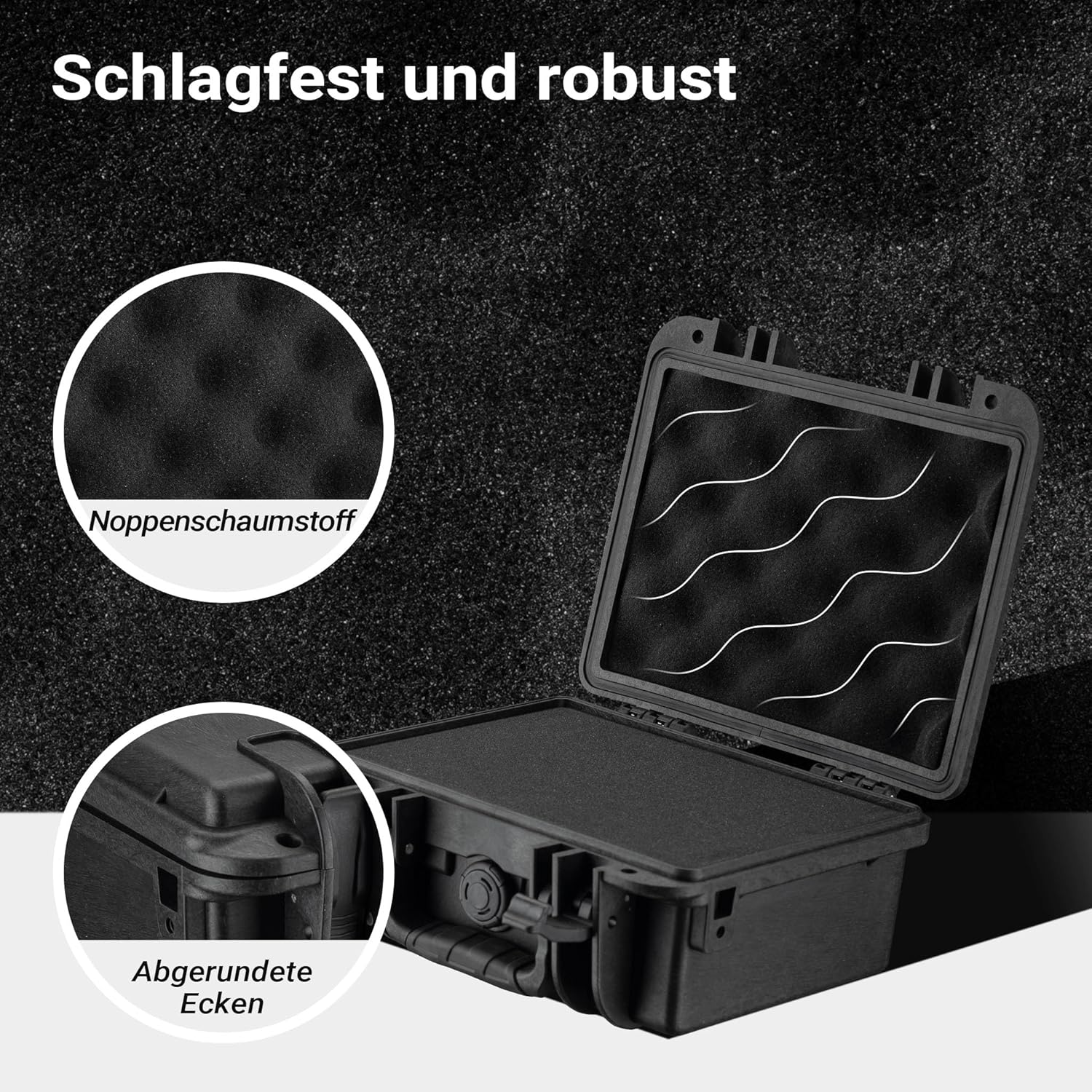 🔥 Angebote & Aktionen – Wiltec Universal Suitcase 25 x 21.8 x 11.3 cm, Waterproof Transport Case, Protective Case Made of PP and Fibreglass with Cube Foam – Bild 5