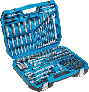 🚗 KFZ & Werkstatt – Högert Technik - Tool Set I Socket Wrenches, Bits and Accessories I High Quality Alloy Cr-V Steel I Drop Forged I Ratchet Mechanism with 72 Pawls I HT1R444-222 Pieces