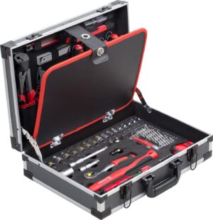 🔥 Angebote & Aktionen – Meister 8971490 109-Piece Tool Box, Solid Aluminium Case, Tool Set for the Home, Garage & Workshop, Professional, Filled Tool Box / Tool Chest / Complete Toolbox with Tools