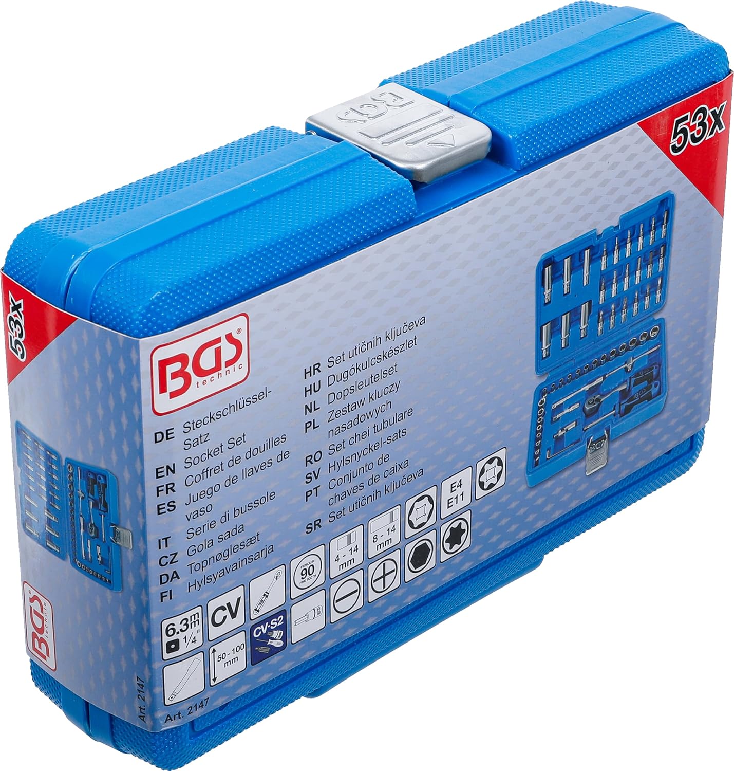 🚗 KFZ & Werkstatt – 52 Pcs. Socket Wrench Set 6,3 (1/4 ) – Bild 6