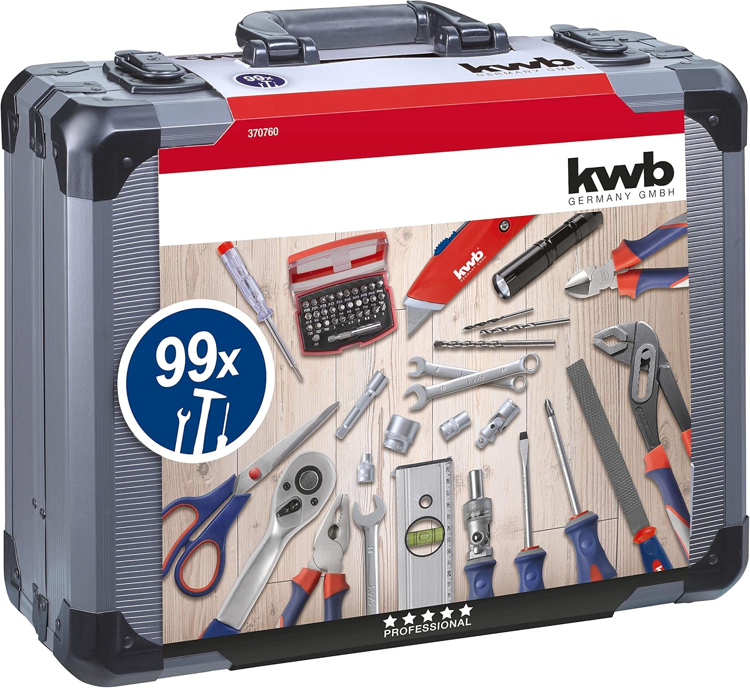🔥 Angebote & Aktionen – kwb 370780 Toolbox (Ideal For Ambitious Domestic Use, in a Sturdy Aluminium Case), 370760 – Bild 6