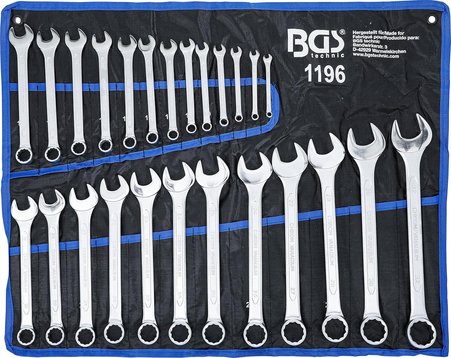 🚗 KFZ & Werkstatt – Würth Zebra Socket Spanner Set 1/4 + 1/2 Inch Ratchet Box 59 Pieces 096509059 & BGS 1196 | Open-Ended Ring Spanner Set | 25 Pieces | SW 6-32 mm | Includes Tetron Roll Bag | Combination Spanner – Bild 5