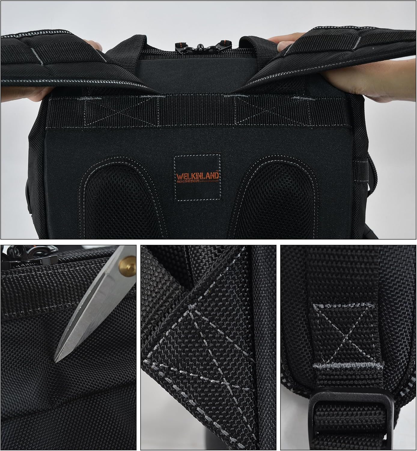 ⚡ Elektro & Technik – WELKINLAND Werkzeugrucksack mit 55 Taschen, Werkzeugtasche, Werkzeugtasche, Werkzeugrucksack, Elektriker-Rucksack, Werkzeugrucksack, Werkzeugrucksack, robust – Bild 9