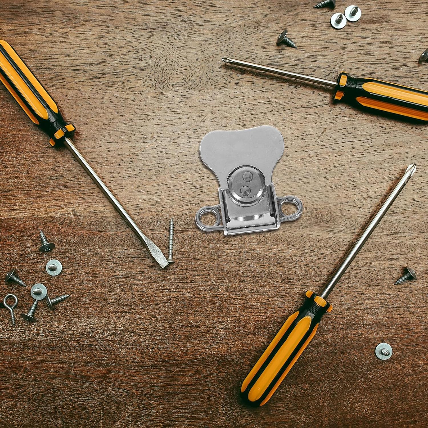 ⚒️ Bau & Montage – 2 Stück Teiliges Edelstahl Butterfly Latch Federbelasteter Kleiner Drehverschluss Platzsparend Robust für Werkzeugkoffer Kisten Instrumenten Ausrüstungsboxen Einfache Montage – Bild 5