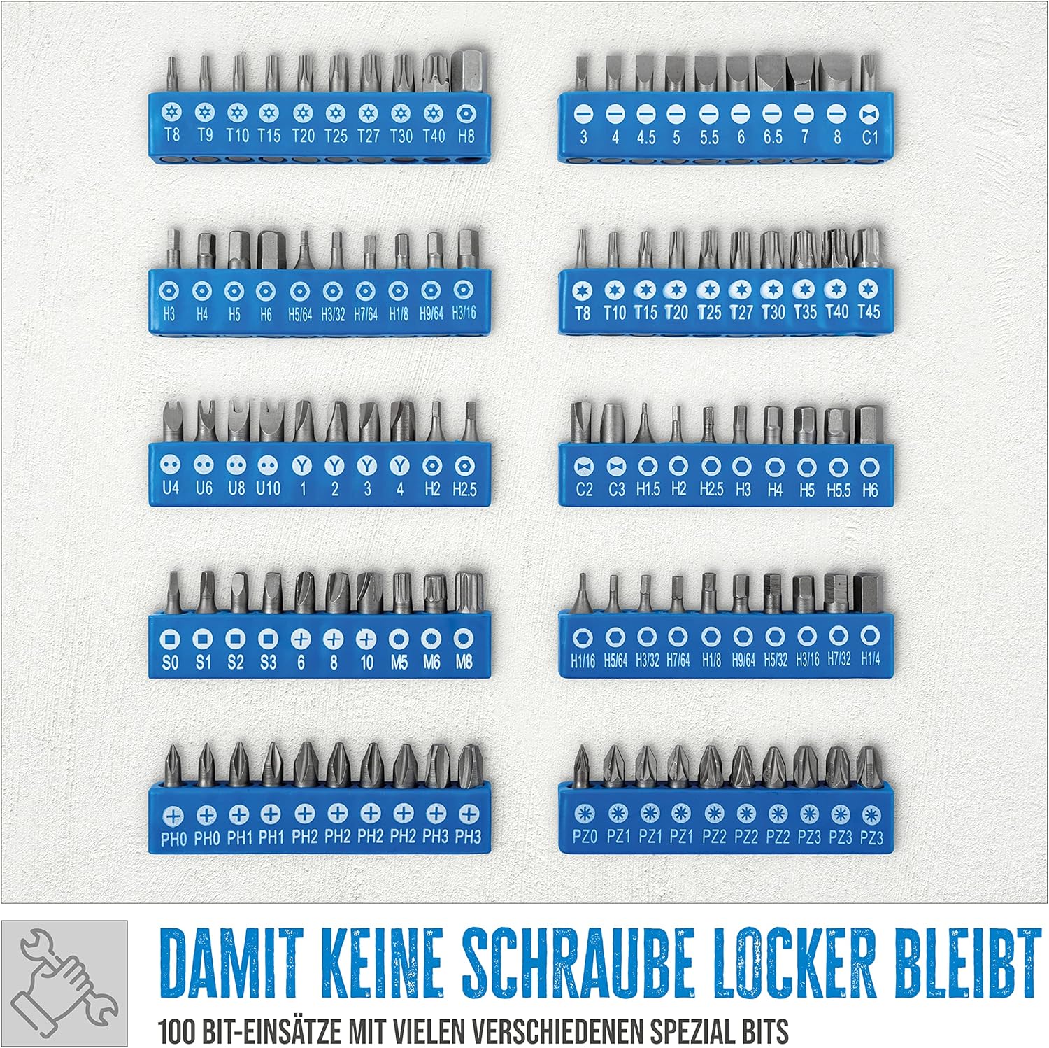🔥 Angebote & Aktionen – Güde GSB 130 39001 130-Piece Chrome Vanadium Steel Tool Set in Handy Storage Box - Blue/Black – Bild 3