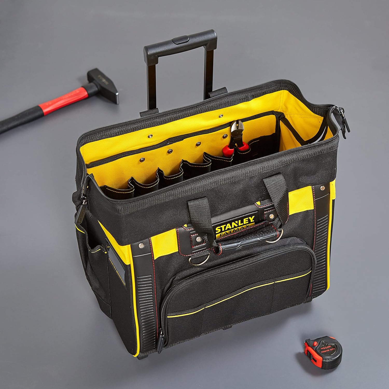 ⚡ Elektro & Technik – Stanley FatMax Werkzeugkasten (mit leichtgängigen Rollen, robust, große Öffnung, Teleskopgriff, Maße: 50 x 36 x 41 cm), FMST1-80148 – Bild 15