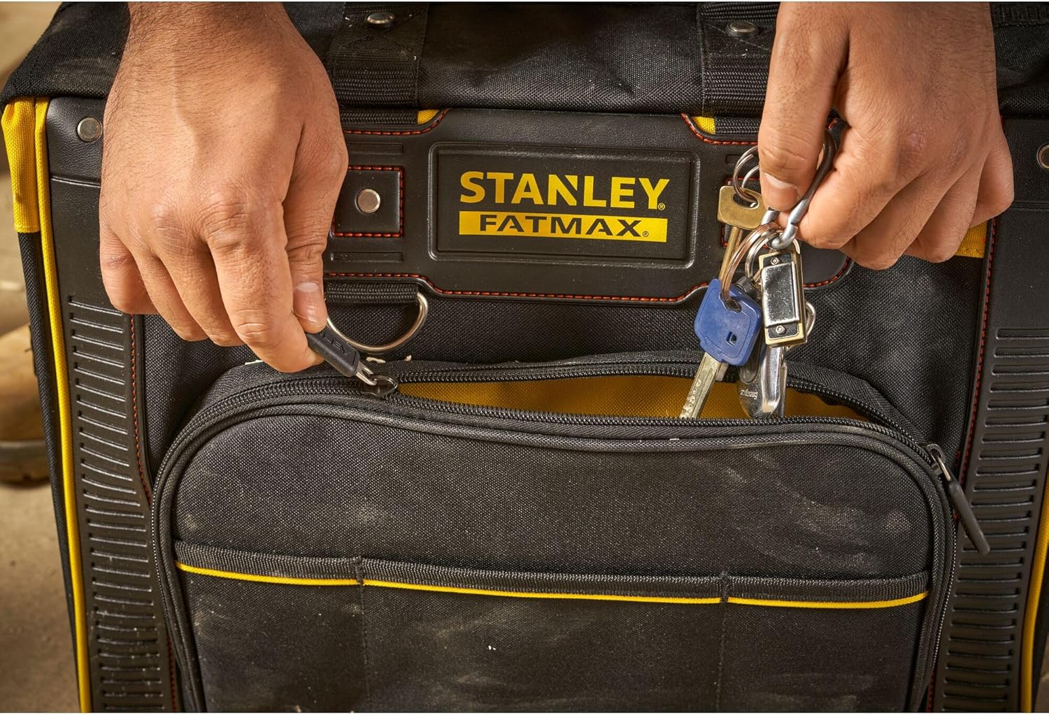 ⚡ Elektro & Technik – Stanley FatMax Werkzeugkasten (mit leichtgängigen Rollen, robust, große Öffnung, Teleskopgriff, Maße: 50 x 36 x 41 cm), FMST1-80148 – Bild 5