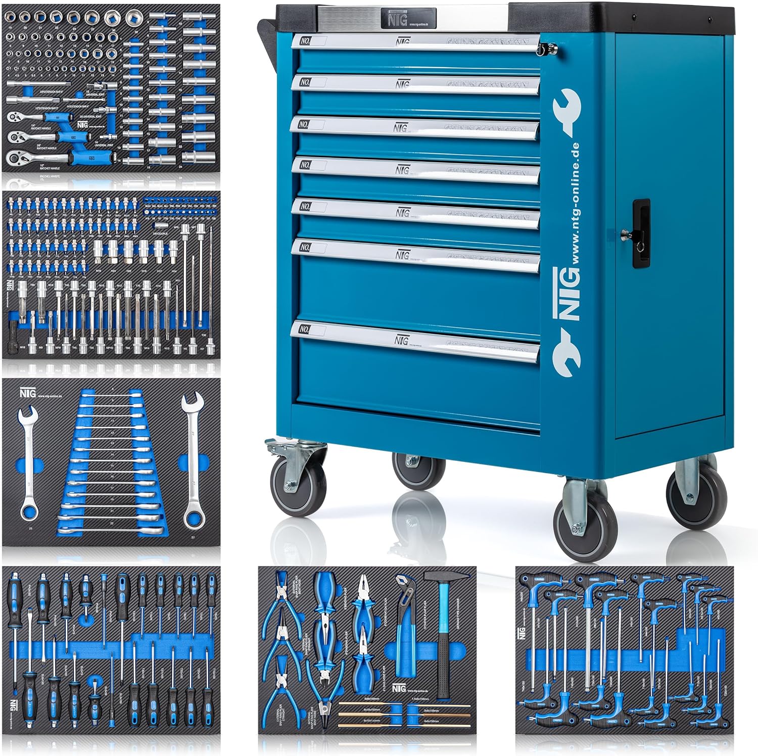 ⚡ Elektro & Technik – Werkzeugwagen, Trolley-Werkzeugkasten, Werkzeugtruhe und 247 Werkzeuge