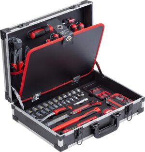 ⚒️ Bau & Montage – Meister 8971490 109-Piece Tool Box, Solid Aluminium Case, Tool Set for the Home, Garage & Workshop, Professional, Filled Tool Box / Tool Chest / Complete Toolbox with Tools