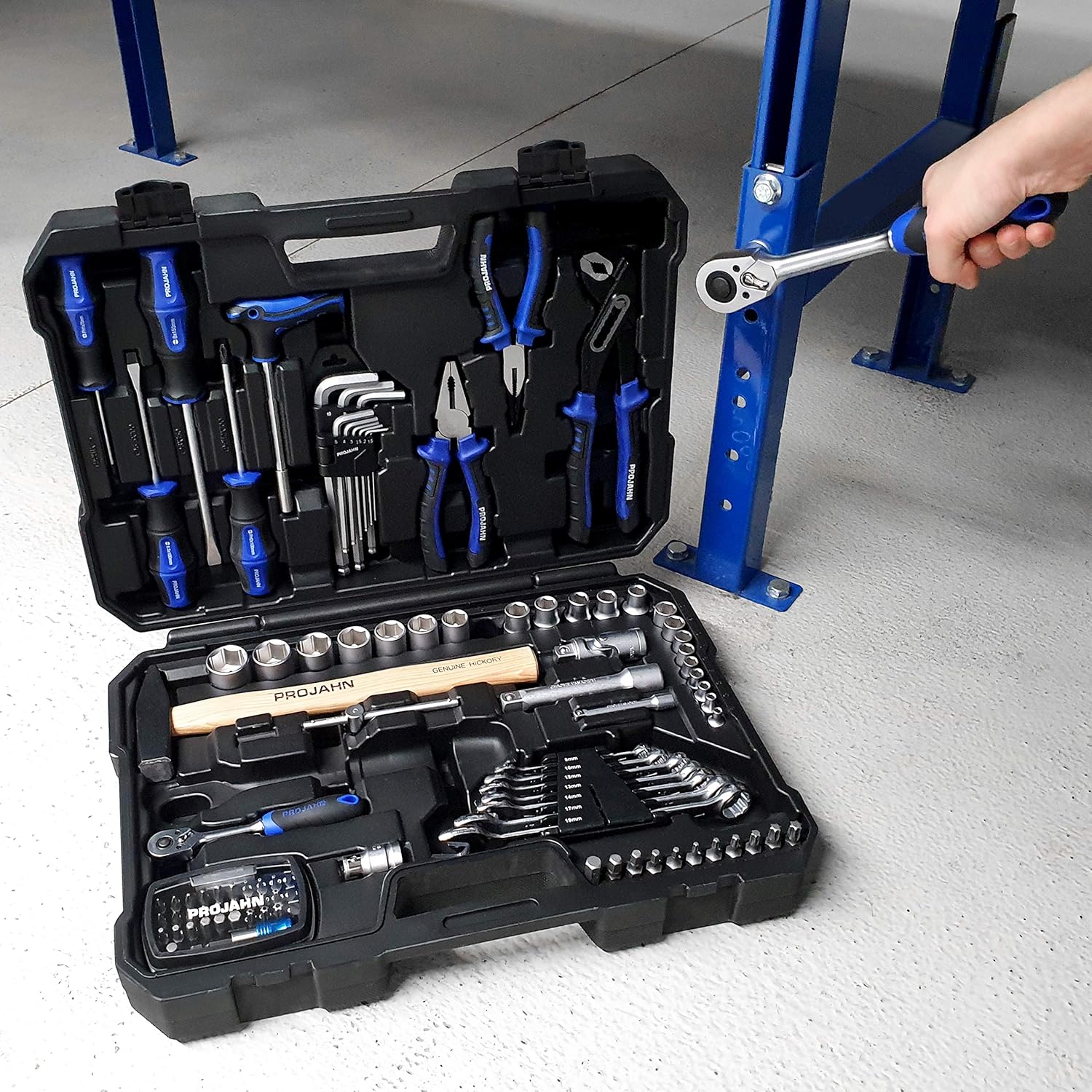 🔥 Angebote & Aktionen – Projahn proficraft Toolbox Set 98 Pieces 1/4 '+ 1/2 Pack of 1, 8666 – Bild 3
