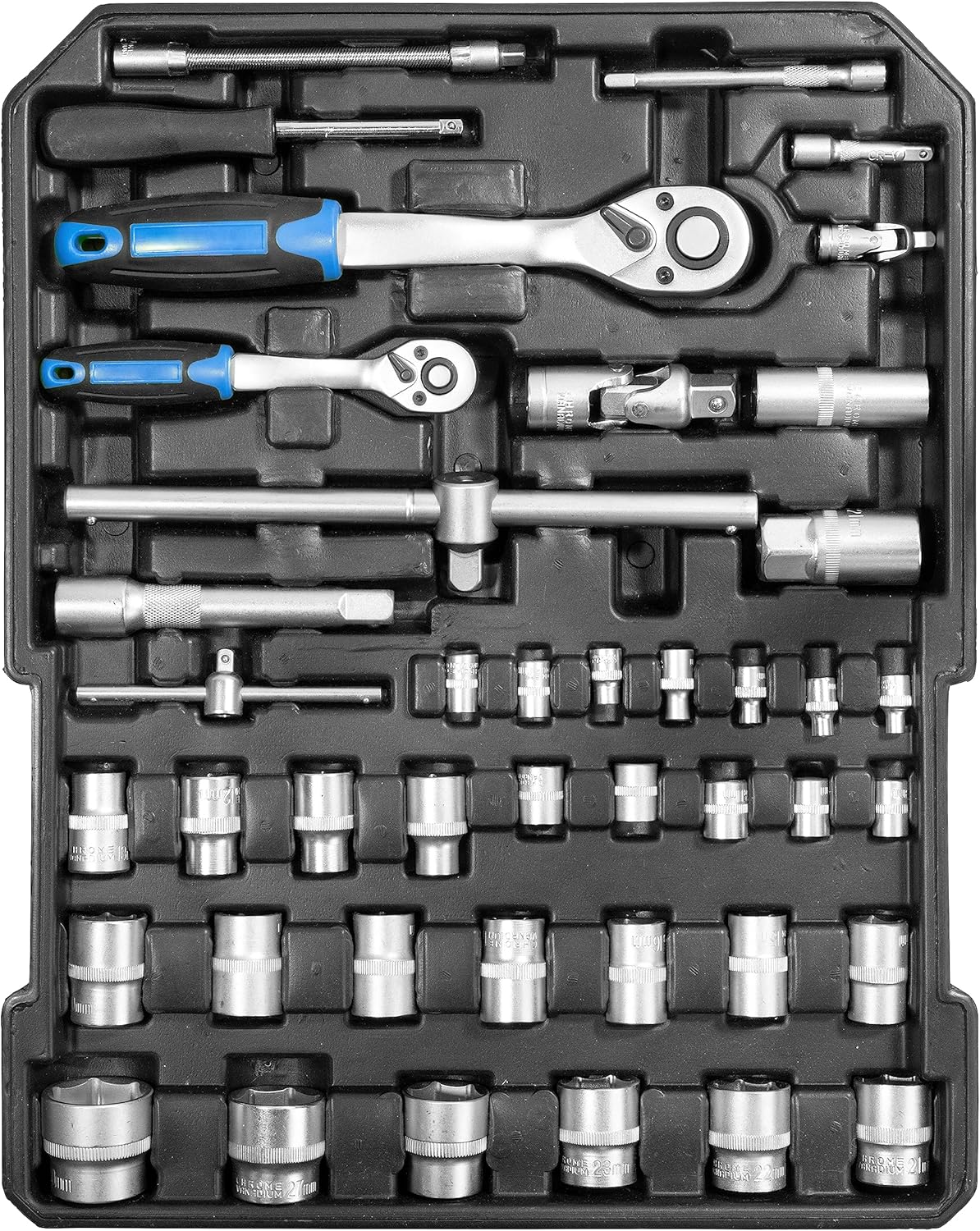 🔥 Angebote & Aktionen – Güde 39004 GWZT 500 Tool Trolley (500-Piece Tool Set Made of Chrome Vanadium and Carbon Steel in Practical Trolley Case) Blue Black – Bild 9
