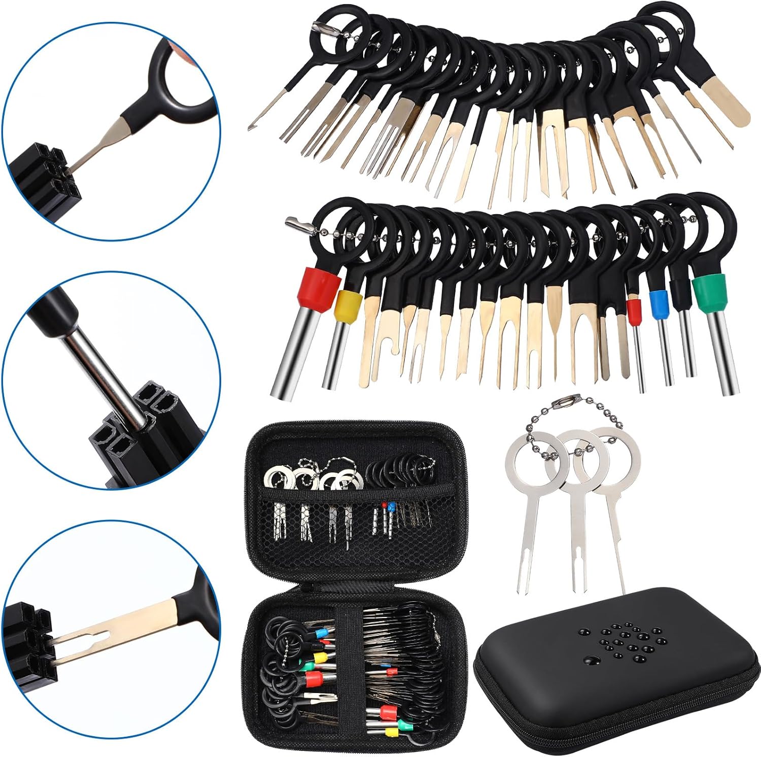 ⚡ Elektro & Technik – 76 Stück Klemmenauswerfer Kit mit Aufbewahrungstasche Stiftstecker Entfernungswerkzeug für elektrische Kabelverbinder Vielseitiges Werkzeugset zum sicheren Entfernen von – Bild 5