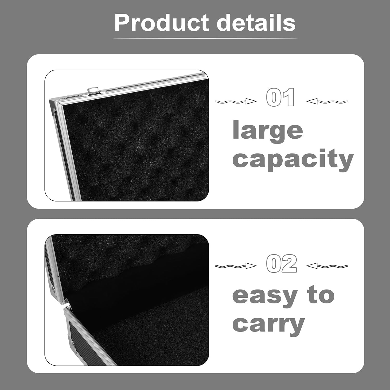 ⚒️ Bau & Montage – HOMSFOU Kleiner Werkzeugkoffer aus Aluminiumlegierung Tragbar mit Schaumstoff Abschließbar 29 X 205 X 95cm für Handwerk und Mobilen Einsatz – Bild 8