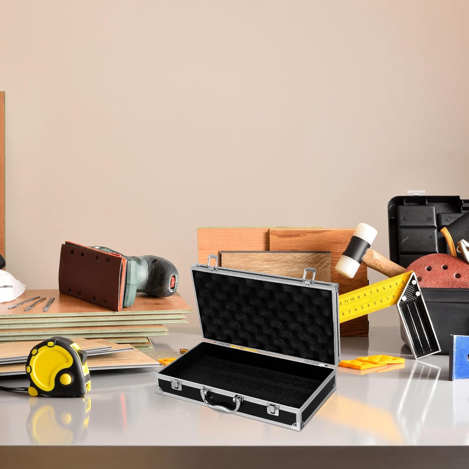 ⚒️ Bau & Montage – Tragbarer Aluminiumkoffer 36X20cm Medikamentenaufbewahrungsbox mit praktischem Griff Hartschalen Werkzeugkasten für Handwerker und Reiseapotheke – Bild 6