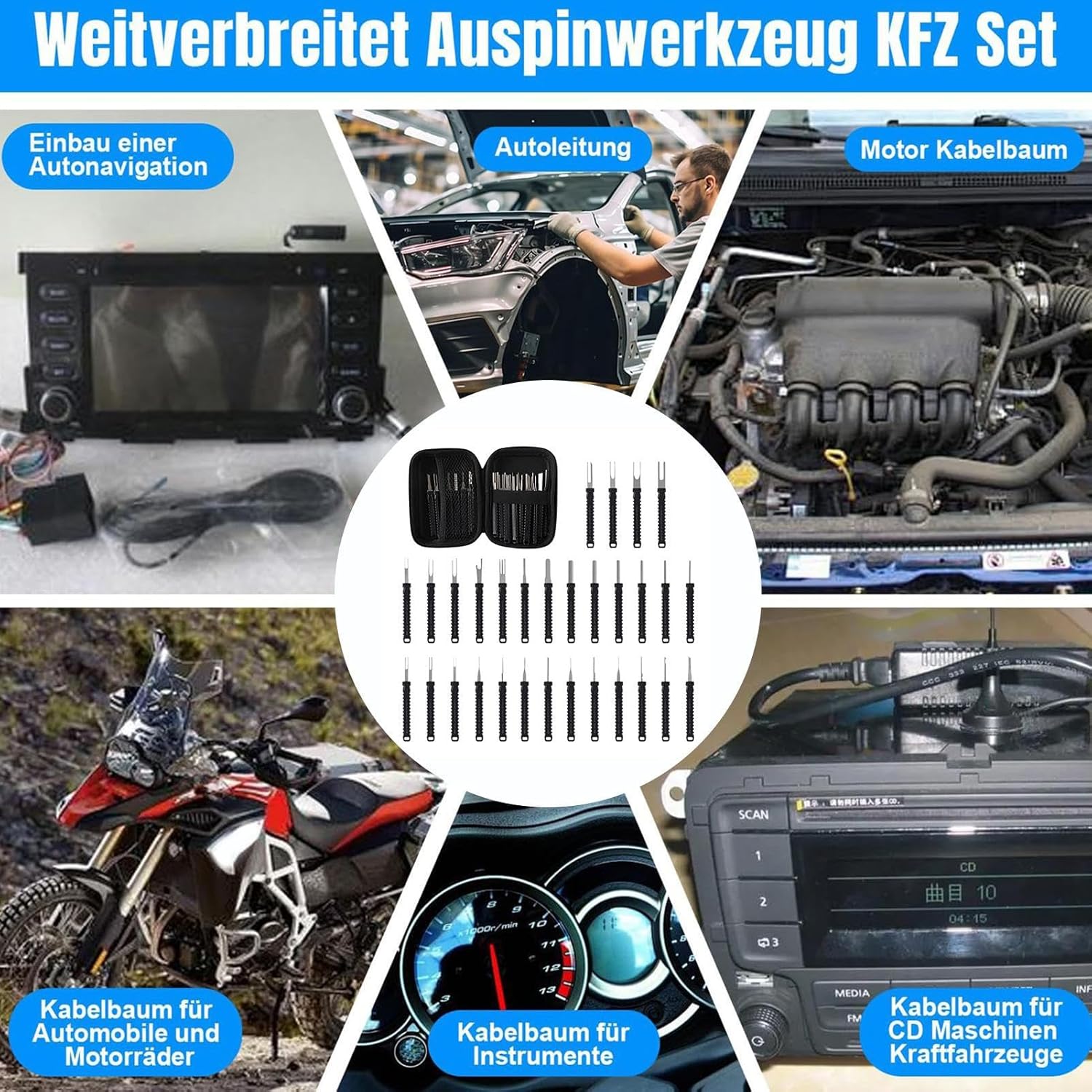 ⚡ Elektro & Technik – Werkzeug-Set zum Entfernen von Klemmen, robustes Autozubehör, elektrische Werkzeuge, für Automobilfahrzeuge, Motorräder, Haushaltsgeräte, Audio-Ventilator, industrielle Reparatur, Wartung – Bild 5