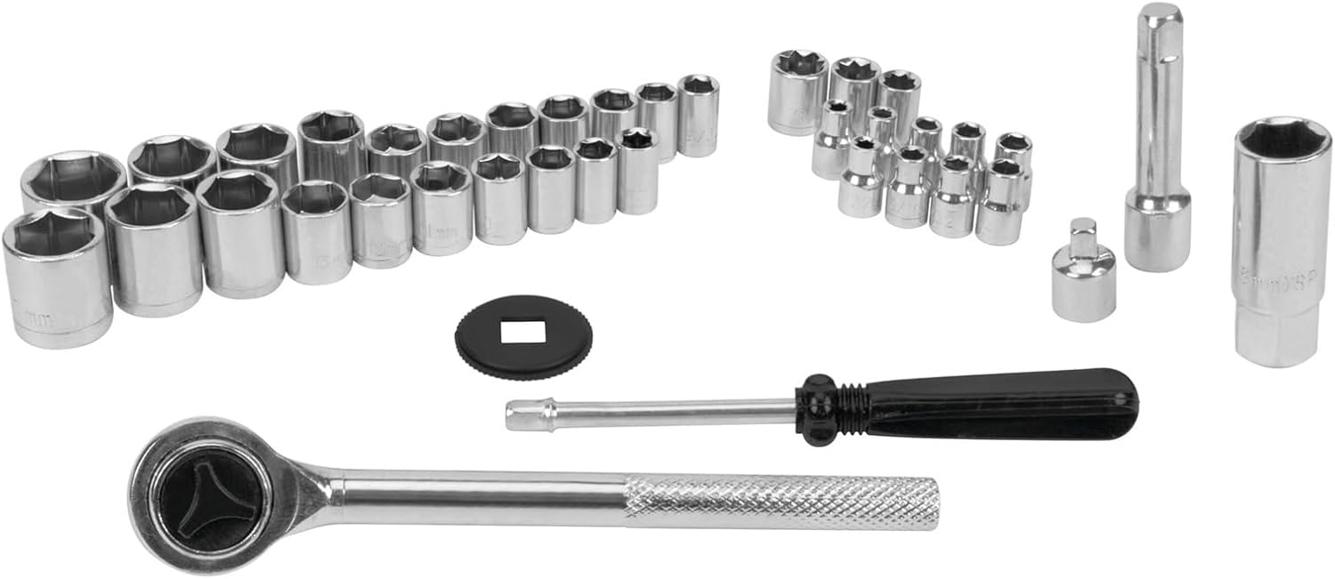 🚗 KFZ & Werkstatt – Car Tool 40-Piece SAE Socket Set Metric Wrench Tool Set for Car Repair with Storage Case Tool Box – Bild 2