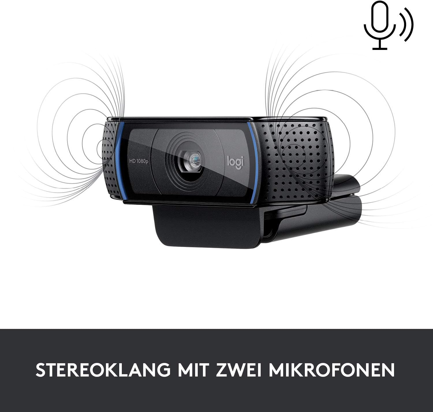 🔥 Angebote & Aktionen – Logitech C920 HD PRO webcam, Full HD 1080p, 78 ° field of view, autofocus, clear stereo sound, exposure compensation, USB port for Skype, FaceTime, hangouts, etc. PC / Mac / ChromeOS / Android - Black – Bild 5