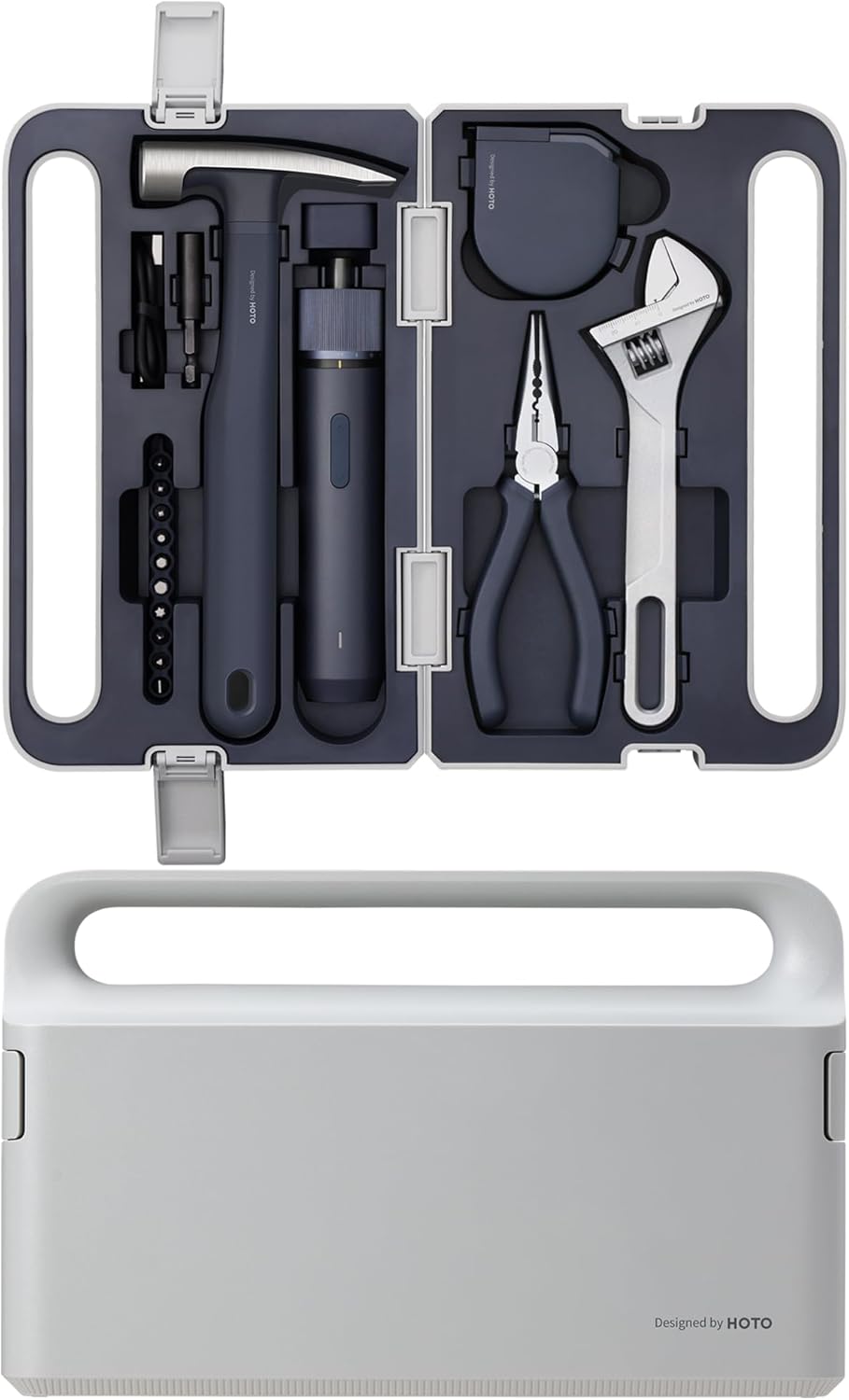 🔥 Angebote & Aktionen – HOTO Filled Tool Box, 18 Pieces, Tool Set with Cordless Screwdriver Bits Set, Small Tool Box, Mini Tool Box, Universal Tool Set, Tool Box, for Household, Garage, DIY Repairs