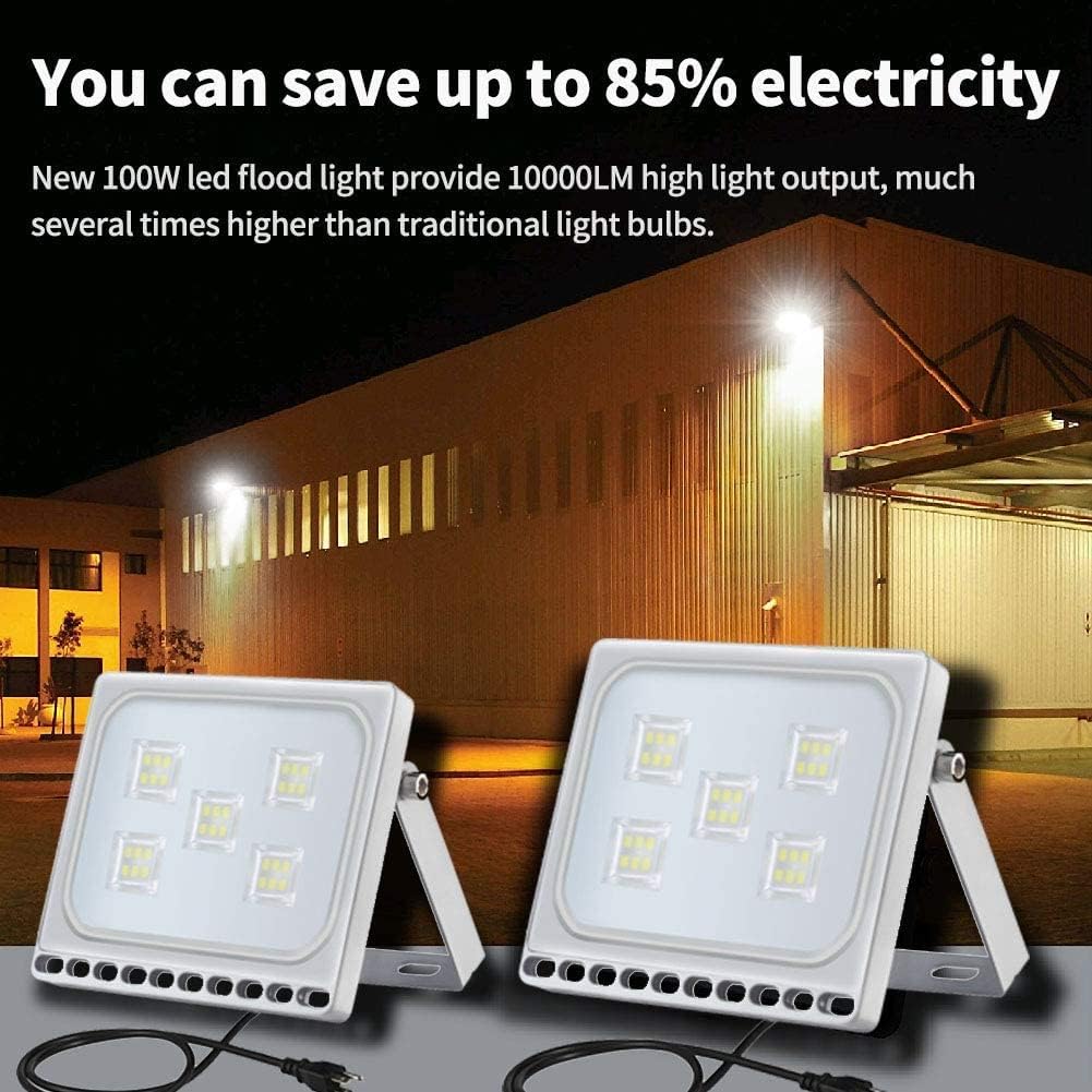 🚗 KFZ & Werkstatt – Fairyland LED Spotlight with Plug, 10 W, 20 W, 30 W, 50 W, 100 W, LED Flood Light, Flood Light, IP65 Waterproof, 30W – Bild 3