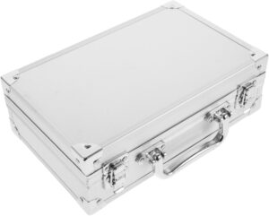 ⚒️ Bau & Montage – VILLCASE Werkzeugkasten aus Aluminiumlegierung Kompakter Tragbarer Metallkoffer 25X16X8cm mit verstärkten Ecken Sicherheitsverschluss und Mehrzweck Aufbewahrung für Reisen und Handwerk