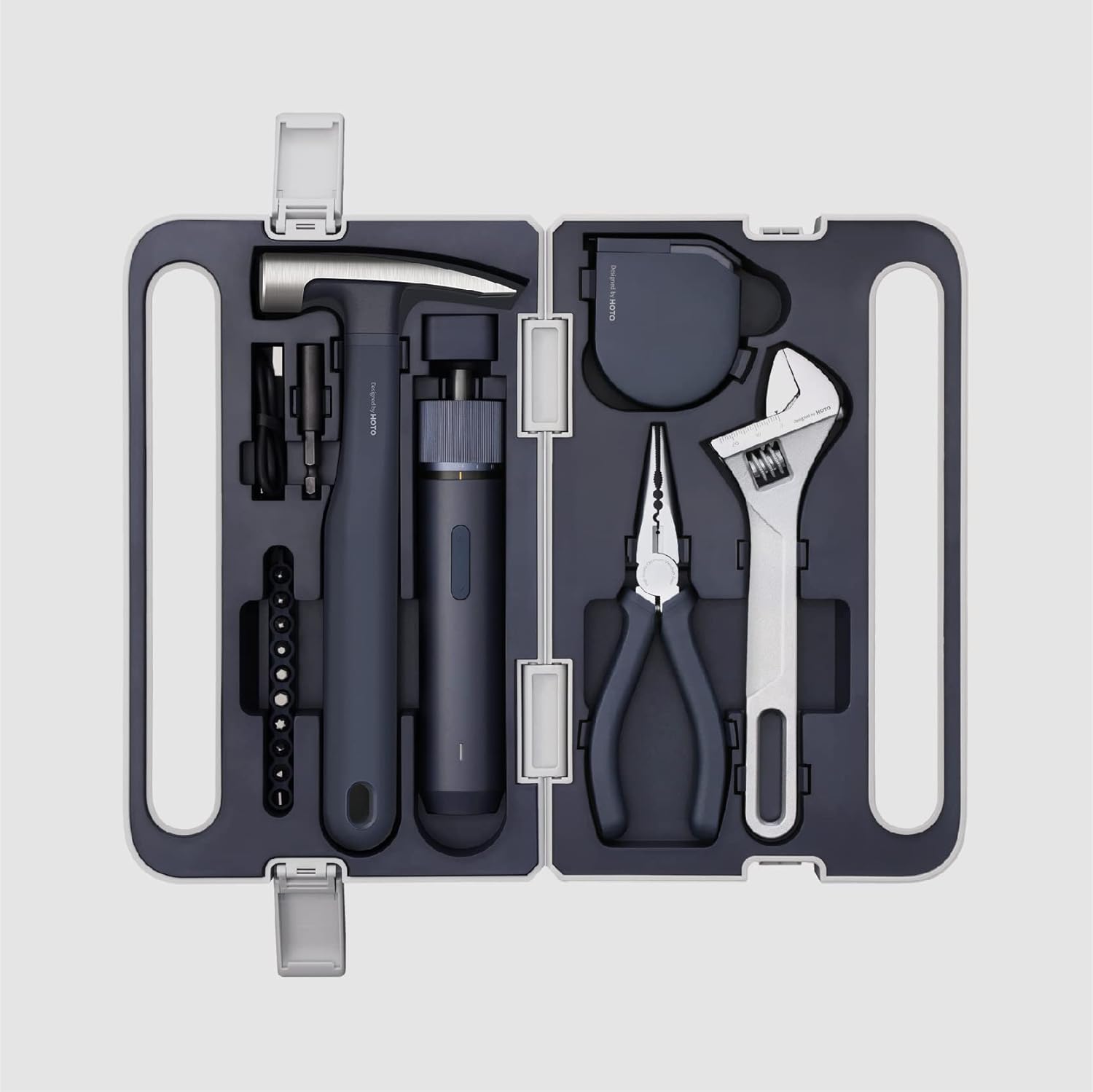 🔥 Angebote & Aktionen – HOTO Filled Tool Box, 18 Pieces, Tool Set with Cordless Screwdriver Bits Set, Small Tool Box, Mini Tool Box, Universal Tool Set, Tool Box, for Household, Garage, DIY Repairs – Bild 2