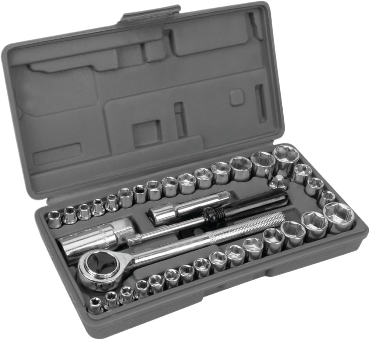 🚗 KFZ & Werkstatt – Car Tool 40-Piece SAE Socket Set Metric Wrench Tool Set for Car Repair with Storage Case Tool Box